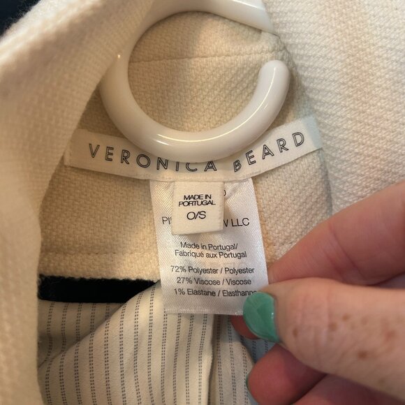 Veronica Beard Carter Cutaway Striped Dickey Jacket Blazer Size All - Picture 3 of 5